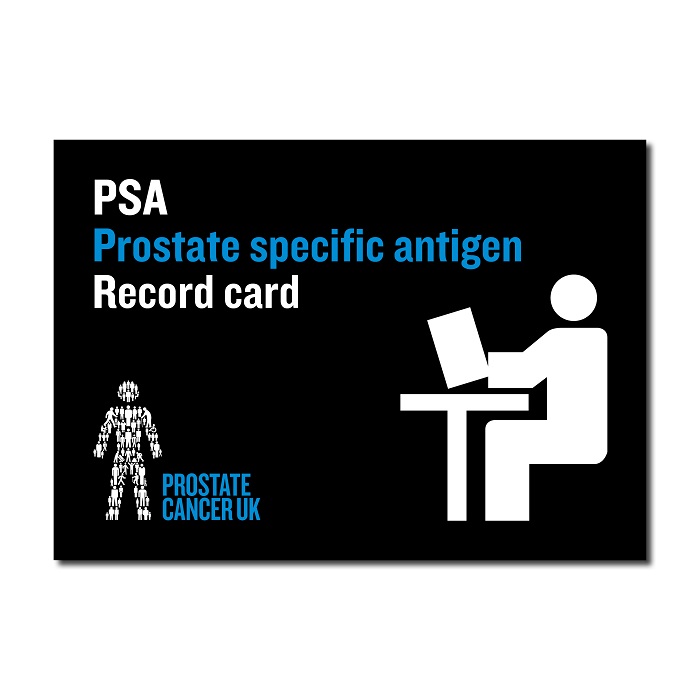 PSA card Prostate Cancer UK Shop